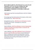 DCF CHILD ABUSE AND NEGLET &lpar;CAAN&rpar; EXAM  NEWEST ACTUAL EXAM COMPLETE 100&plus; QUESTIONS AND CORRECT DETAILED  ANSWERS &lpar;VERIFIED ANSWERS&rpar; &vert;ALREADY  GRADED A&plus;