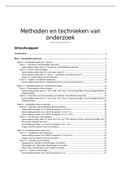 Uitgebreide samenvatting  Methoden en Technieken van Onderzoek - blok 4