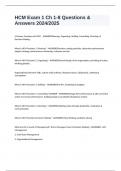HCM Exam 1 Ch 1-8 Questions & Answers 2024&sol;2025