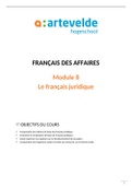 1BEM - FdA - Module 8: le français juridique