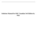 Solutions Manual for SOC Canadian 3rd Edition by Witt