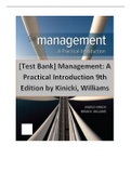 [Test Bank] Management A Practical Introduction 9th Edition by Kinicki, Williams