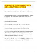 HAWAII MPJE EXAM 2024&sol;2025 WITH 100&percnt; ACCURATE SOLUTIONS