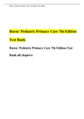 Burns Pediatric Primary Care 7th Edition Test Bank