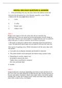 MENTAL HESI EXAM QUESTIONS & ANSWERS&period;
