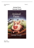 Good book report on the book the animal farm George orwell