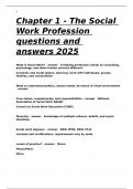Chapter 1 - The Social Work Profession questions and answers 2025&period;
