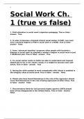 Social Work Ch&period; 1 &lpar;true vs false&rpar;&period;