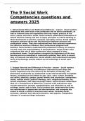 The 9 Social Work Competencies questions and answers 2025&period;