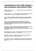 Introduction to Soci 300 chapter 1 quiz questions and answers 2025&period;