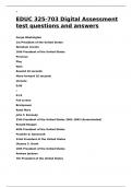 EDUC 325-703 Digital Assessment test questions and answers
