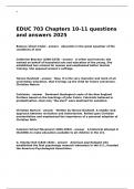 EDUC 703 Chapters 10-11 questions and answers 2025