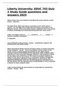 Liberty University EDUC 703 Quiz 2 Study Guide questions and answers 2025&period;