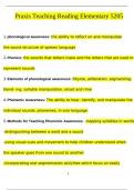 &lpar;Praxis&rpar; Teaching Reading Elementary 5205 Questions And Answers Latest 2024&sol; 2025 Graded A&plus; &vert; 100&percnt; Verified&excl;