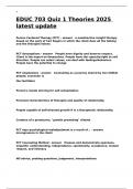 EDUC 703 Quiz 1 Theories 2025 latest update&period;