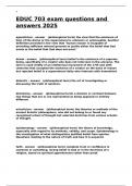 EDUC 703 exam questions and answers 2025&period;
