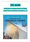 Test  Bank For Fundamentals of Corporate Finance&comma; 5th Edition by Robert Parrino&comma; David Kidwell&comma; All 1-21 Chapters Covered &comma;Latest Edition ISBN&colon;9781119795438