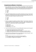 Comprehensive Module 2 Final Exam Part 1 2021 complete exam solution