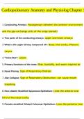 Cardiopulmonary Anatomy and Physiology  Chapter 1 Questions And Answers Latest 2024&sol; 2025 Graded A&plus; &vert; 100&percnt; Verified&excl;