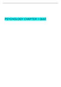 PSYCHOLOGY CHAPTER 1 QUIZ