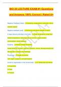 BIO 25 LECTURE EXAM &num;1 Questions and Answers 100&percnt; Correct &vert; Rated A&plus;