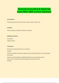 Financial Accounting & Reporting Exam With 100&percnt; Correct Solutions