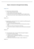 Chapter 1 Introduction to Managerial Decision Making