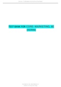 Test Bank for Marketing The Core 8th Edition By Kerin