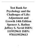 Test Bank for Psychology and the Challenges of Life: Adjustment and Growth 14th Edition Spencer A. Rathus Jeffrey S. Nevid 