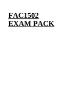 FAC1502 EXAM PACK Accounting Concepts, Principles and Procedures 