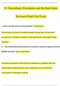 FL Disciplinary Procedures and the Real Estate Recovery Fund Unit Exam Questions And Answers Latest 2024&sol; 2025 Graded A&plus; &vert; 100&percnt; Verified&excl;
