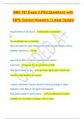 BBH 101 Exam 2 PSU Questions with 100&percnt; Correct Answers &vert; Latest Update