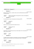 HSCO 511 EXAM 2 : Latest Complete solution guide, All answers Correct.