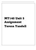 MT140 Unit 5 AssignmentTeresa Yandell