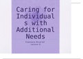 Caring for  Individual s with  Additional  Needs