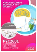 PYC2601 NEW (2022) Exam pack with notes (2018 - 2022)