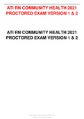 ATI RN COMMUNITY HEALTH 2021 PROCTORED EXAM VERSION 1 & 2