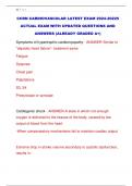CCRN CARDIOVASCULAR LATEST EXAM 2024-20225  ACTUAL EXAM WITH UPDATED QUESTIONS AND  ANSWERS &lpar;ALREADY GRADED A&plus;&rpar; 