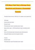 ETS Major Field Test in Biology Exam Questions and Answers &vert; Guaranteed Success