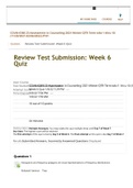 COUN 6360 Week 6 Competency Quiz; Psychometrics