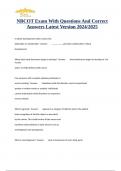 NBCOT Exam With Questions And Correct Answers Latest Version 2024&sol;2025