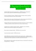 Fire Department Health and Safety Officer Test with Questions & 100&percnt; Correct Answers