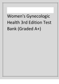 Women's Gynecologic Health 3rd Edition Test Bank &lpar;Graded A&plus;&rpar;
