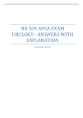 NR 509 APEA Exam Urology - Answers with Explanation