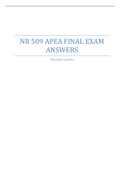 NR 509 APEA Final Exam Answers