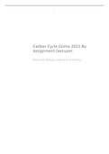 Carbon Cycle Gizmo 2021 Completed -Questions And Answers/Latest