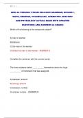 HESI A2 VERSION 3 EXAM 2024-2025 GRAMMAR&comma; BIOLOGY&comma;  MATH&comma; READING&comma; VOCABULARY&comma; CHEMISTRY ANATOMY  AND PHYSIOLOGY ACTUAL EXAM WITH UPDATED  QUESTIONS AND ANSWERS &lpar;A GRADE&rpar; 