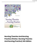 Nursing Theories And Nursing Practice (Parker, Nursing Theories And Nursing Practice) 4th Edition