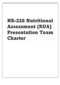 NR-228 Nutritional Assessment &lpar;RUA&rpar; Presentation Team Charter