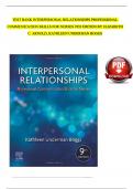TEST BANK FOR INTERPERSONAL RELATIONSHIPS &lpar;PROFESSIONAL COMMUNICATION SKILLS FOR NURSES&rpar; 7TH EDITION BY ELIZABETH C&period; ARNOLD&semi; KATHLEEN UNDERMAN BOGGS